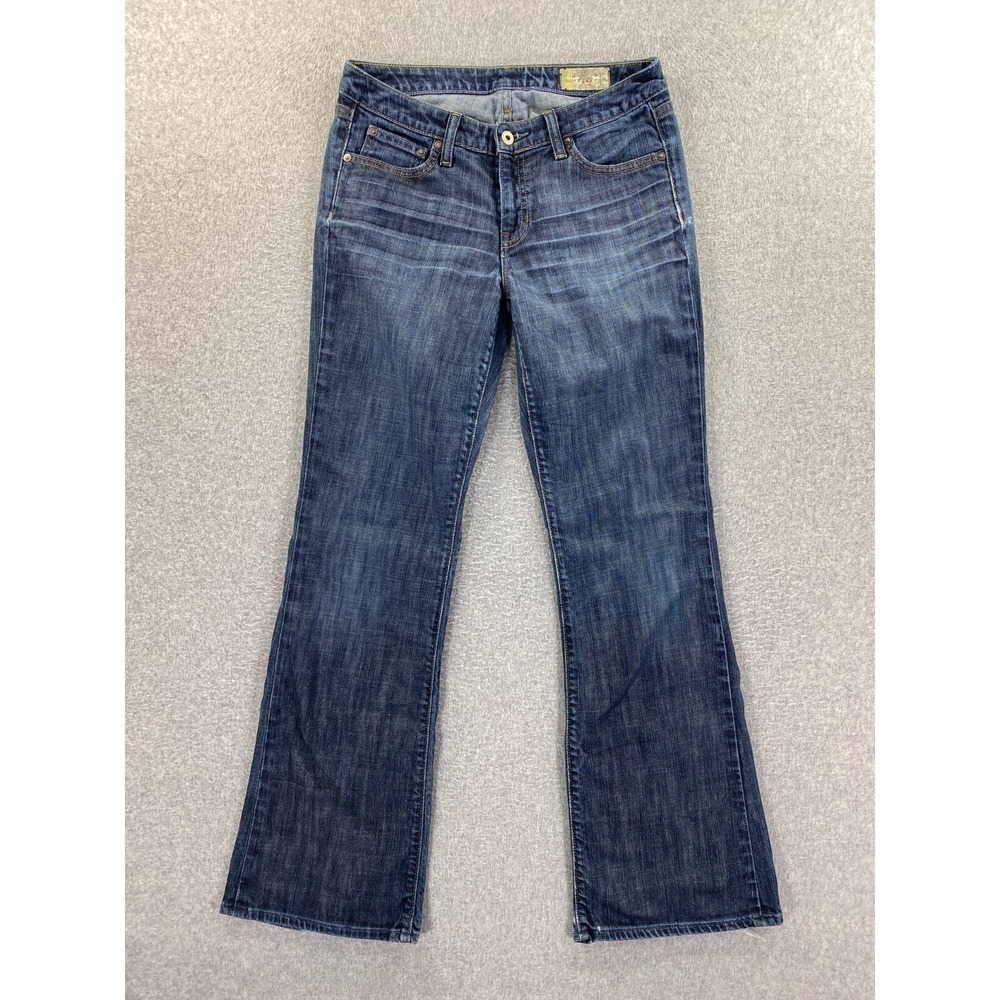 Gap Denim Flare Leg Blue Jeans Size 30x31 Cotton Stretch Medium Dark Wash Preppy